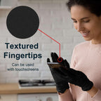 FifthPulse Biodegradable Black Nitrile Gloves 150 Count - Powder Free Disposable Food Grade Medical Exam Gloves for Cooking, Cleaning, Tattoo, Textured Fingertips, Latex Free, Eco-Friendly