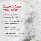 First Aid Beauty Ultra Gentle Cream-to-Foam Pure Facial Cleanser – Makeup Removing Face Cleanser - Face Wash with Colloidal Oatmeal & Glycerin, for Sensitive, Acne & Blemish-Prone Skin, 6 oz