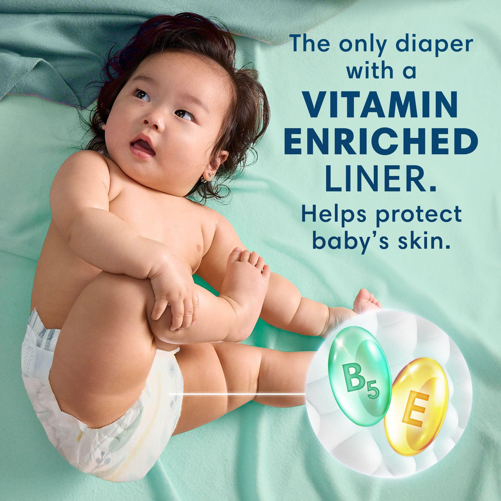 Pampers Pure Baby Diapers, Size 5 (27+ lbs), 132