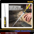 5-In-1 Multi Blades Hand Saw, 6 Inch(11T/16T) Double Edges Japanese Pull, DrywallSaw, HackSaw, Jab Saw, for Woodworking, Hard/Soft woods cutting, Metal, Blade Quick Change Mechanism.
