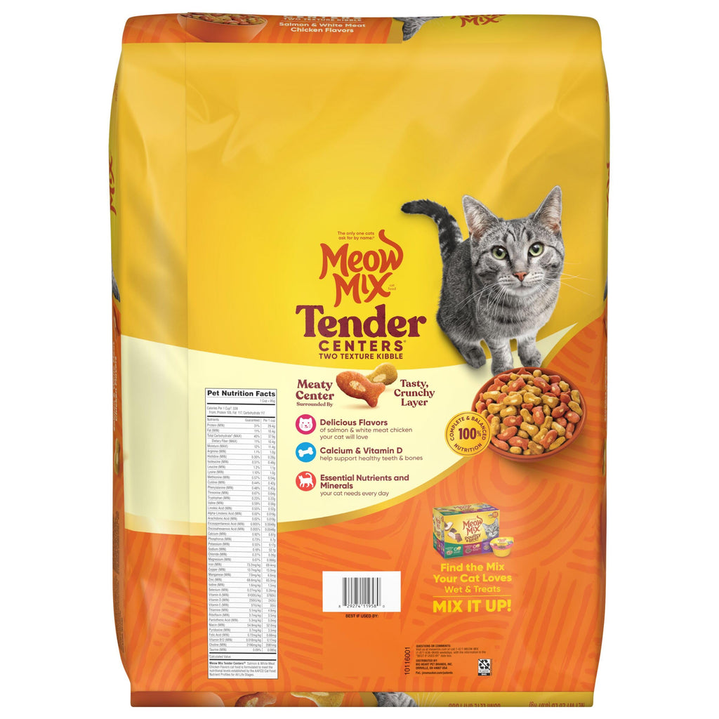 Meow Mix Tender Centers, Salmon & White Meat Chicken Flavors, 20 lb. Bag