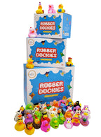 Assortment Rubber Duck Toy Duckies for Kids, Bath Birthday Gifts Baby Showers Classroom Incentives, Summer Beach and Pool Activity, 2" (50-Pack)