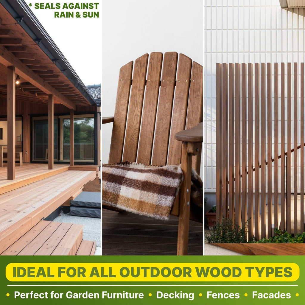 Nordicare Teak Oil for Outdoor Furniture, 16.9 Oz – Outdoor Wood Oil & Sealer for Teak, Acacia, Oak & More, Helps Restore Weathered Wood and Protect Against Drying, Easy to Apply