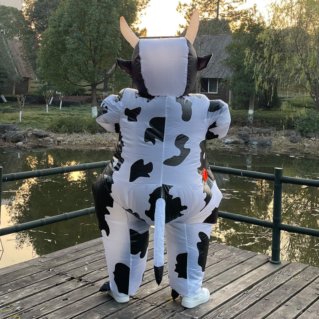 Arokibui Inflatable Cow Costume for Women Funny Blow up Costume for Cosplay Party Festival Halloween Costume Adult Size