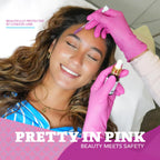 London Labs 4 Mil – Fuchsia Pink Nitrile Gloves–Disposable Latex Free & Powder Free–Chemical Resistant, Pink Rubber Gloves –Esthetician, Nail Supplies, Cleaning, Cooking,Tattoo |Bulk Case of (1000 ct)