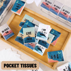 NatNarr 100 Pack Travel Tissue Pocket Tissues, Bulk 1000 Sheet Mini Tissues 3 Ply Small Travel Size Paper Individual Pocket Size for Easter Weddings Birthdays Travel Picnics（Bible）