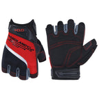 HANDLANDY Fingerless Work Gloves for Men, Half Finger Working Glove Grip Shock-Absorbing Breathable Uwrist TPR Anti-collision Gloves for Mens & Women (L)