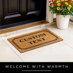 Personalized Door Mat, Custom Door Mat with Text, Custom Welcome Doormat, Coir Entryway Decor, Indoor Outdoor, Housewarming Christmas Gift, Slip Resistant Backing