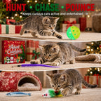 Cat Advent Calendar 2026, 24 Days Assorted Interactive Toys for Indoor Cats