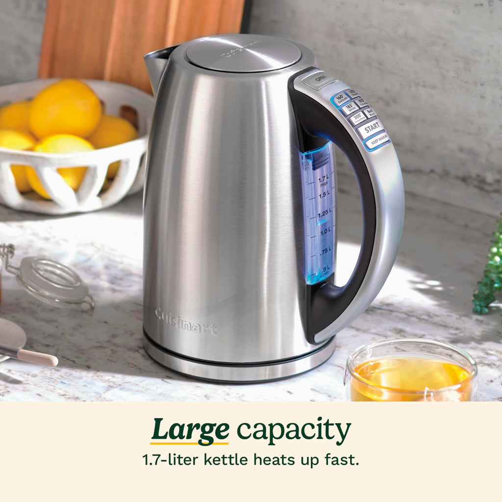 Cuisinart 1.7 L. Programmable Electric Kettle, Tea Kettle, CPK-17P1