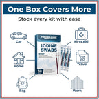 Povidone Iodine Swabs, 50 Pack, Iodine Antiseptic Solution for Wound Care