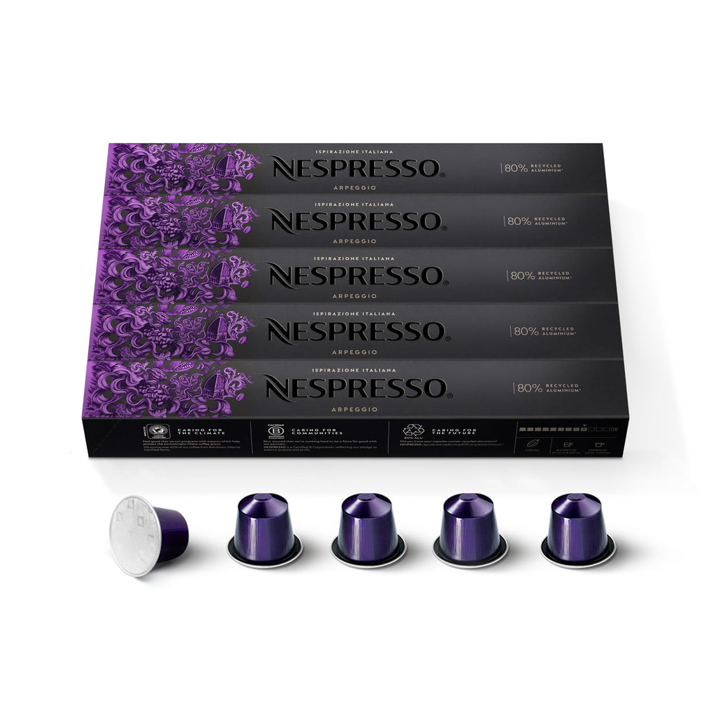 Nespresso Original, Arpeggio, Dark Roast, 50-Count Espresso Coffee Pods