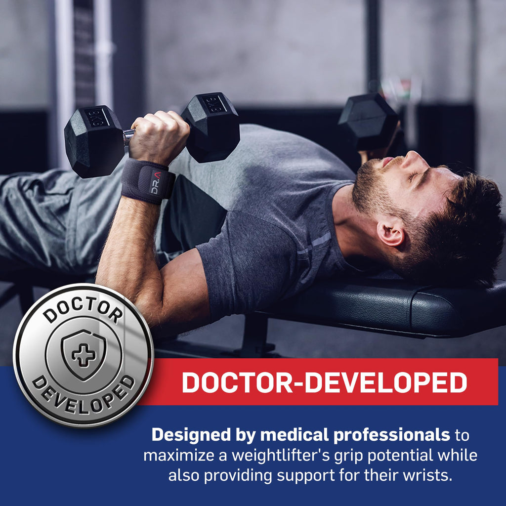 Dr. Arthritis Doctor Developed Wrist Brace, Wrist Wraps for Tendonitis, Hand Support, Ideal for Fitness, Weightlifting