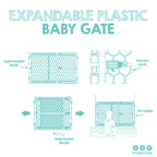 Regalo 28"-42" Expandable Plastic Baby Gate, Bottom of Stairs & Doorways