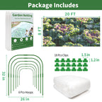 Garden Netting Kit for Raised Beds, 8 x 20 FT Ultra Fine Mesh