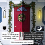 Perfnique Modern Farmhouse Lantern Decor, 15'' 13'' Set of 2 Black Metal Lantern, 2 LED 6hr Timer Flameless Candles ＆ Remote Timer, Lanterns Decorative for Outdoor, Home, Indoor, Patio, Christmas