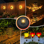 4-Pack Replacement Solar Light Parts, Waterproof Solar Light Replacement Top with LED Bulbs for Solar Lanterns (Top Size 3.23inches, Bottom Size 2.83 inches)