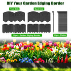 Vashly 20Ft Garden Edging 5.9 in Tall Landscape Edging 20 Pcs Garden Border