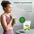 Z Natural Foods Organic Barley Grass Powder - USDA Organic Whole Food Green Blend for Energy Boost, Detox & pH Balance with Amino Acids, Minerals - Antioxidant Mix for Juice, Water, Smoothies, 1 lb