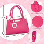 Officygnet Play Purse for Little Girl, Pretend Princess Play Girls Toys for 3 4 5 6 7 8 Year Old, Toddler Purse with Accessories, Kids Toy Purse Birthday for Girls Ages 3-5 4-5 6-8