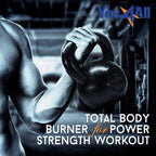 Yes4All Solid Cast Iron Kettlebell Weights Set ��� Great for Full Body Workout and Strength Training ��� Kettlebell 10 lbs (Black)