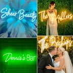 CIONAOR Custom Neon Sign, Custom LED Neon Sign Customizable for Wedding Bar Salon Beauty Business Light Up Name Sign, Personalized Neon Light Suitable for Events Birthday Gifts Decorations