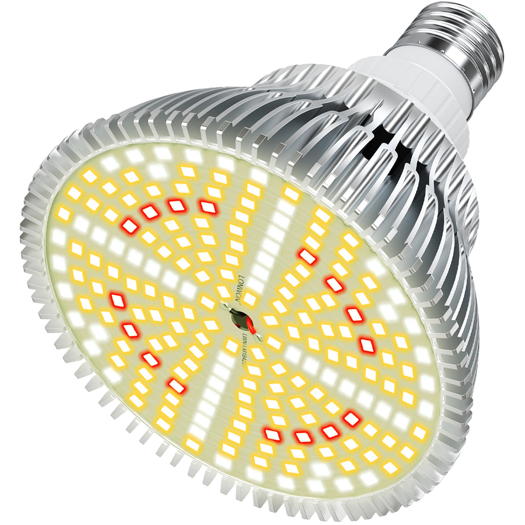 Lonwon Grow Light Bulb, Plant Light Bulb, E26 Grow Bulb Full Spectrum