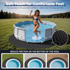 LXKCKJ 10FT Round Pool Pads for Above Ground Pool, Protects Pool Liner Heavy Duty Puncture Resistant Fabric Pool Mats for Pool Bottom - Prevents Punctures - Weed Barrier - Extends Liner Life