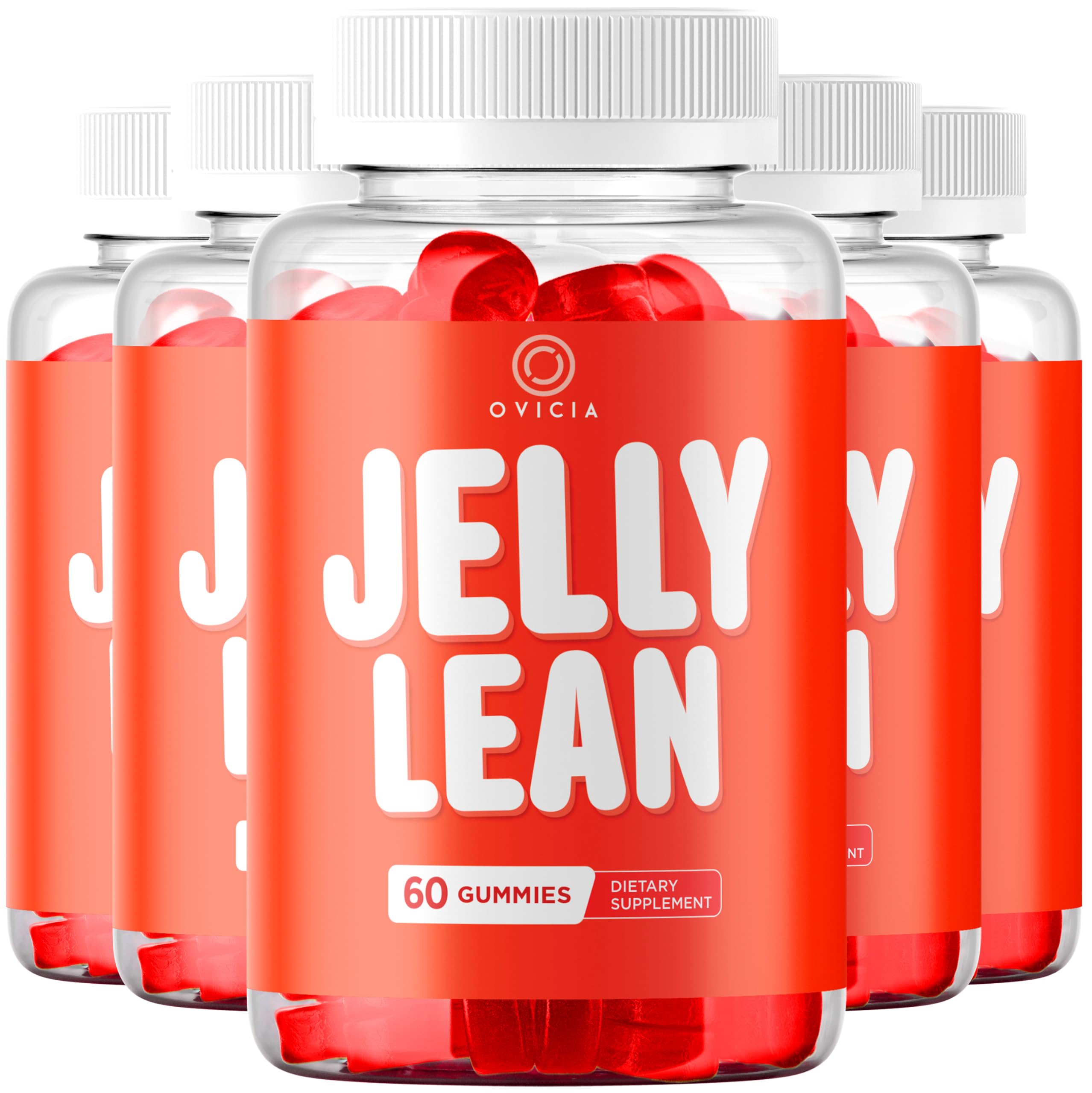 (5 Pack) Jelly Lean Gummies - Official Jelly Lean Gummys Advanced Premium Formula Maximum Strength, All Natural Daily JellyLean Vitamins Support For Overall Health & Wellness, 300 Gummies For 5 Months