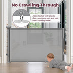 Cideny Retractable Baby Gate for Stairs & Doorways, Dog Gate Indoor Outdoor