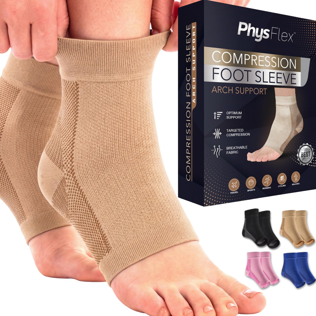 Ankle Brace Support - Ankle Compression Sleeve - Foot Brace for Women & Men - Tendonitis & Arthritis Ankle Brace Sports Running, Plantar Fasciitis Relief & Stabilizing Ankle Wrap