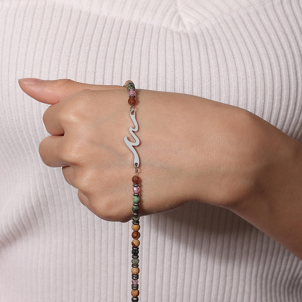 40th Birthday Gifts Women, 40th Birthday Decorations Wave Bracelet