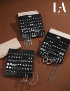 LOLIAS 90Pairs Hypoallergenic Stud Earrings Set for Sensitive Ears Women