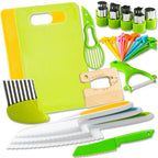 40Pcs Kids Knife Set for Real Cooking | Montessori Kitchen Tools | Age 4-12