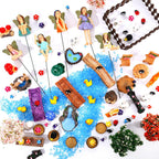 HIYZI 100 Pcs Fairy Garden Accessories Miniatures Figures Kit
