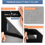 METAONLY Fiberglass Magnetic Screen Door Mesh Fits 36" x 80" Door - Curtain Size 38" x 82", Works for Patio, Sliding Door, Keeps Bug Mosquito Out, Fresh Air Flow, Black