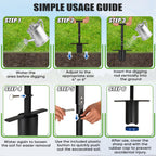 AugFir Golf Hole Cutter, Easy Digging 2 Sizes Golf Hole Cup, Golf Hole Digger for USGA Standard 4" & 6" Cups, Suitable for Golf Practice & Outdoor Gardening