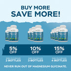 Magnesium Glycinate 400mg - 270 Magnesium Tablets (not Capsules) - 400 mg Elemental Magnesium - Highly Bioavailable - Vegan and Vegetarian - for Improved Sleep, Stress Relief & Cramp Defense