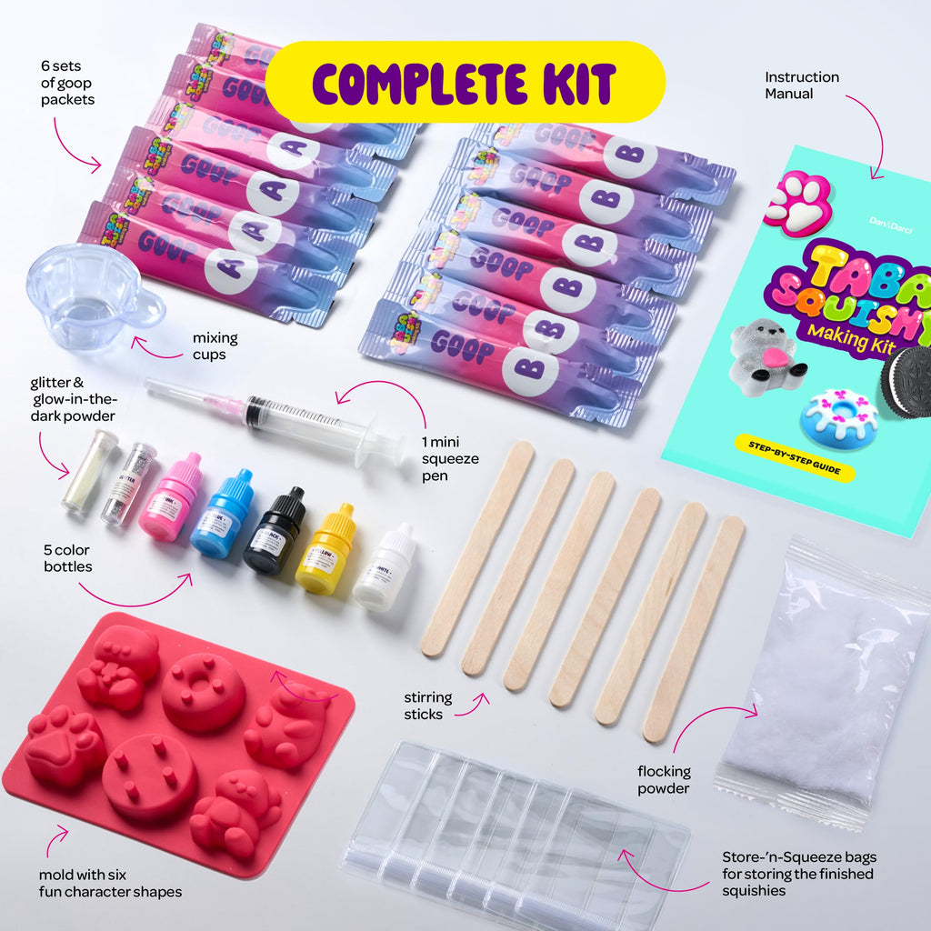 Taba Squishy Making Kit for Kids - Squishies Craft Kits - Gifts for Girls