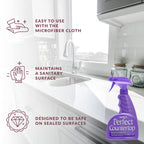 HOPE'S Perfect Countertop Cleaner and Polish - Streak-Free Multi Surface Cleaning Spray - Kitchen Spray for Granite, Quartz, Marble, Stone, Laminate, CORIAN, 22 Fl Oz, Pack of 1 with Microfiber Cloth