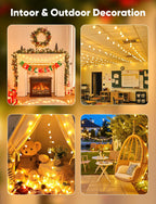 Minetom Globe String Lights, 66 Feet 200 Led Fairy Lights Plug in