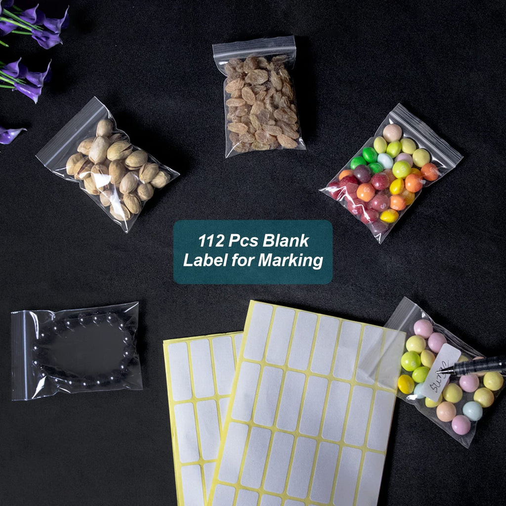 500 Pcs Small Plastic Bags, Mini Baggies, Jewelry Bag Clear Plastic