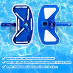 Innconee 3 Pcs Pool Vacuum Kits Include 11.8" Vacuum Head with 47" Adjustable Pole with 1-1/2" x 18ft Long Hoses Flexible Head with Wheels for Above Ground Inground Pond Spa Hot Tub