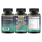 Rhodiola Rosea Adaptogen Supplement, Panax Ginseng & Ashwagandha, 2 Pack