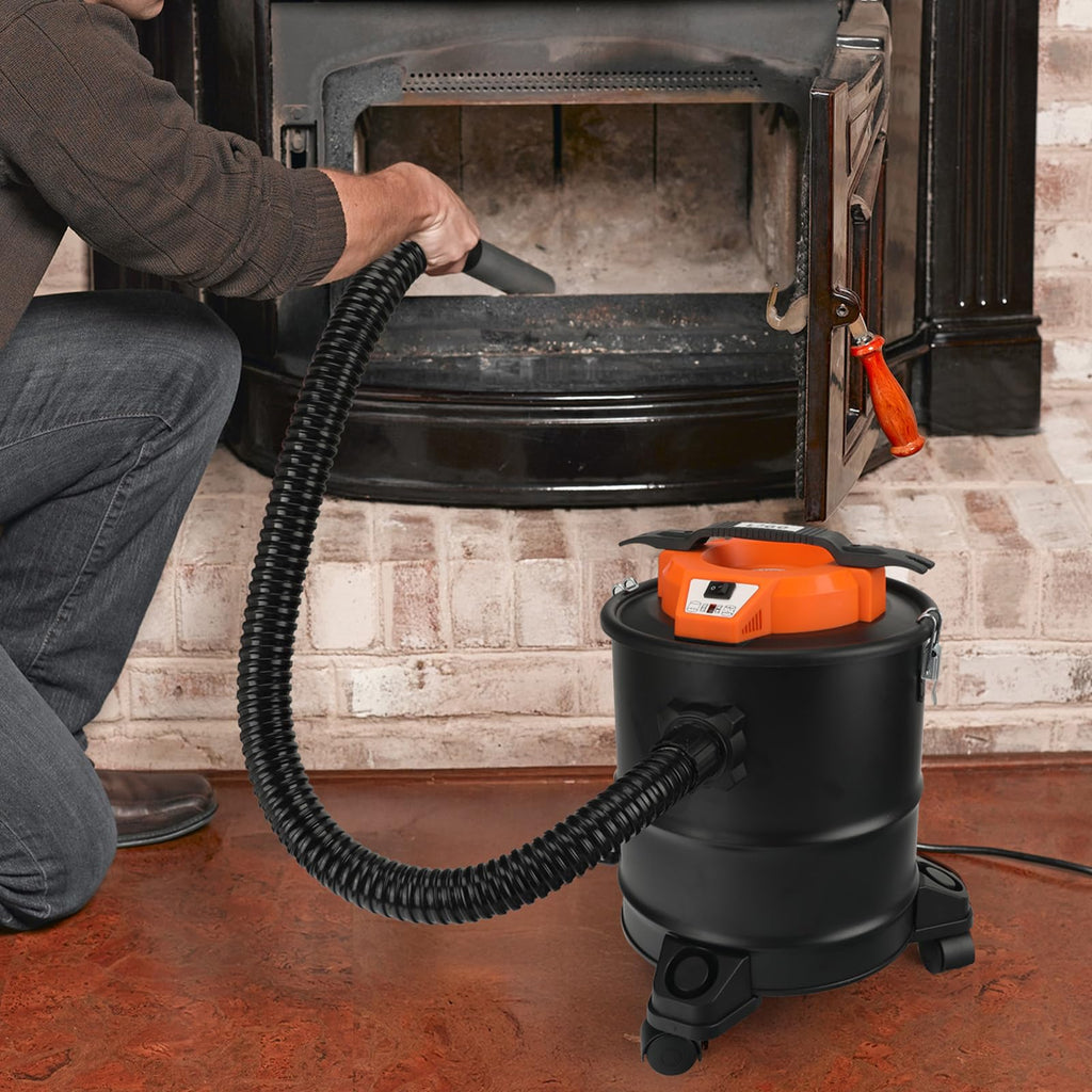 LIGO Ash Vacuum, Pellet Stove Vacuum Cleaner with Blower Function, 3.3 Gallon 1000W, Washable Fliter and HEPA Fliter, with 3 Swivel Casters,Ash Dust Collector for Pellet Stoves, Fireplaces