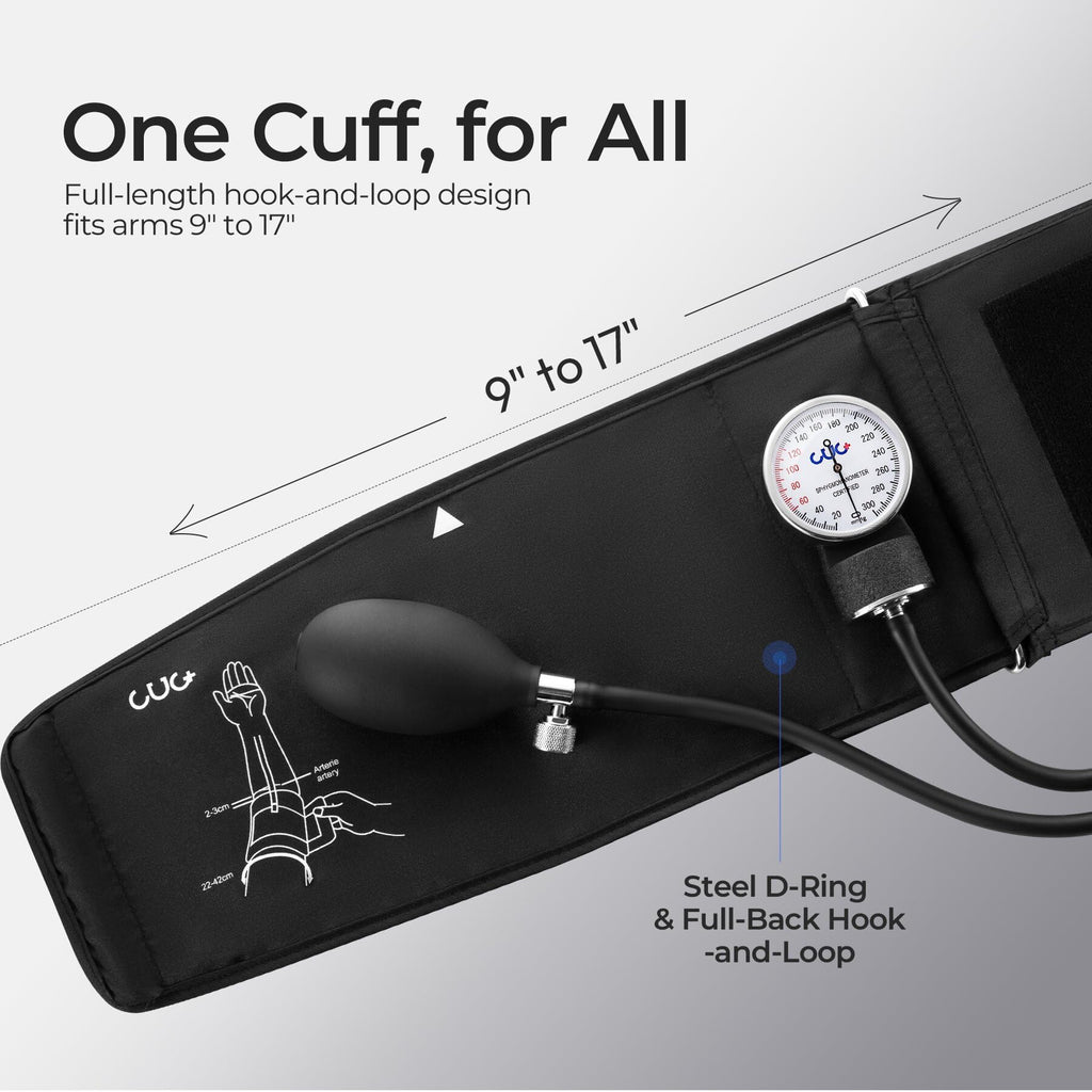 Professional Aneroid Sphygmomanometer, Blood Pressure Cuff Manual, Precision Copper & Brass Movement, Medical-Grade PVC Tubing, Medical Ultrasound Equipment, Ideal for Doctors, Nurses, and Students