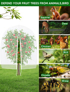Fruit Tree Netting for Cicadas - with Zipper 4Pcs 5 x 4FT Garden Bird Netting for Blueberry Bushes with Drawstring,Insect Plant Protection Mesh Net Bags for Tomato,Cicada,Animals (4, 4 x 5 FT)