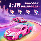Unicorn RC Car for Girls, Rainbow Glow & Drift Wing Remote Control Car