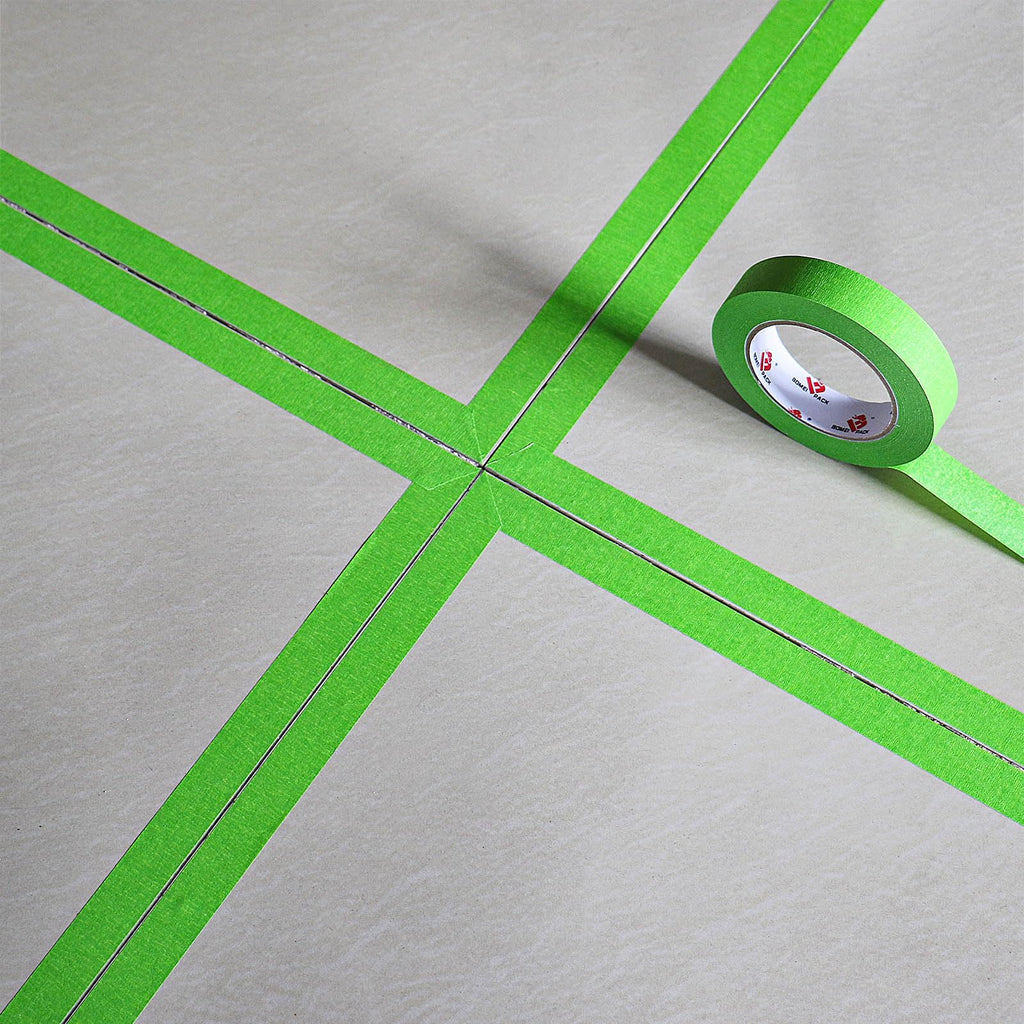 BOMEI PACK Painters Tape - Painting Tape for Car Paint Green - 1 inch x 60 Yards Paint Tape for Walls Painting, Automotive, Labeling, DIY Crafting, Decoration and School Projects, 6 Pack