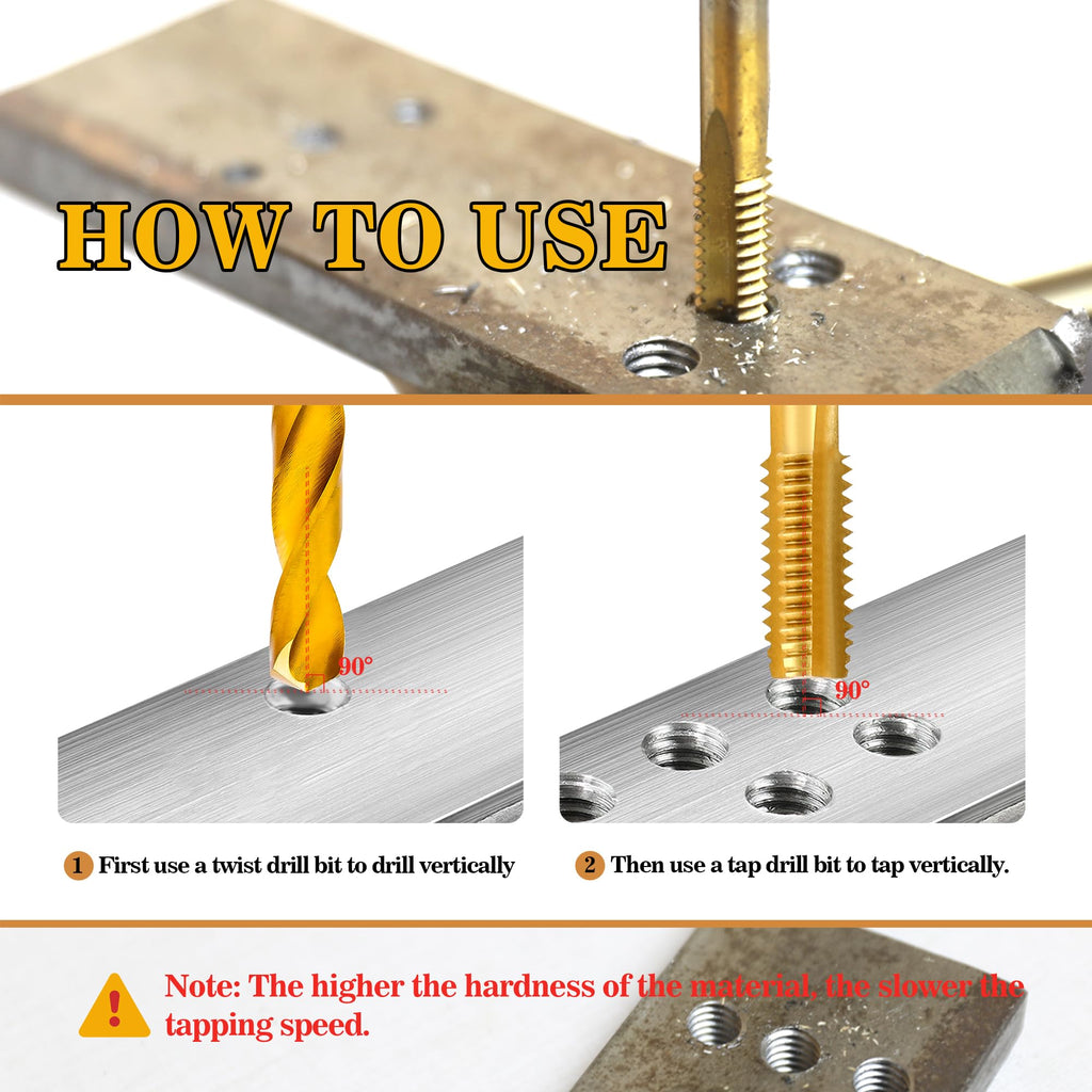 M14x2.0 Tap and 12.0mm Drill Bit for Metal,M2 HSS Metric Drill and Tap Set
